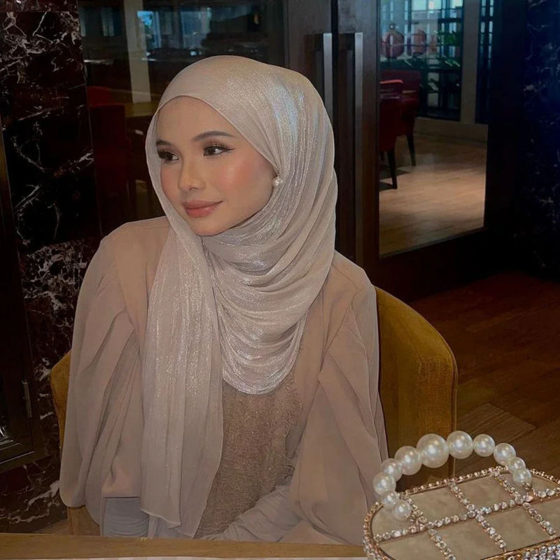New Premium Silk Crinkle Hijab Scarf Women Shawls Plain Muslim Women Hijabs Breathab Islam Women Turban Pleated Scarf Ramadan