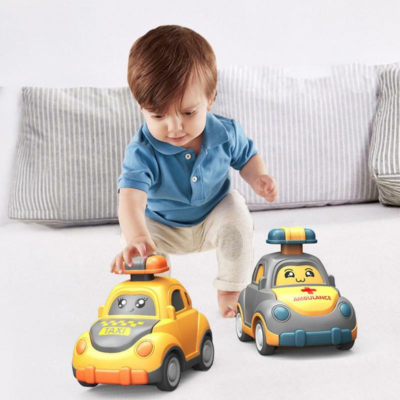 어린이용 귀여운 풀백 자동차 장난감, 부모 자식 상호 작용 미니 자동차 모델, 프레스 앤 고 차량 장난감, 색상 인식 자동차 장난감