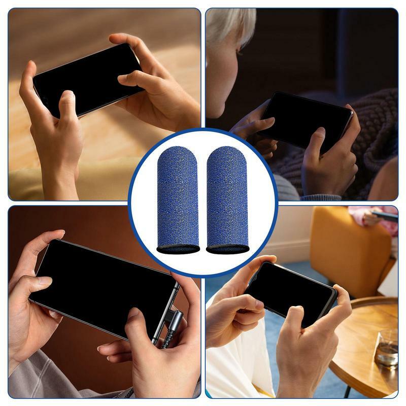 Finger Sleeves For Game 2PCS Carbon Fiber Finger Sleeves For Mobile Game Comfortable Game Finger Sleeves For Enhance Finger