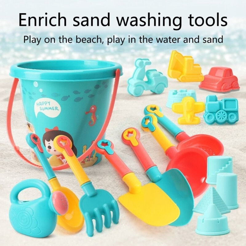 ของเล่นชายหาดสำหรับเด็กพลั่วพลาสติกขุดทรายของเล่นในน้ำของเล่นสำหรับเด็กเล่นเกมชายหาดฤดูร้อน