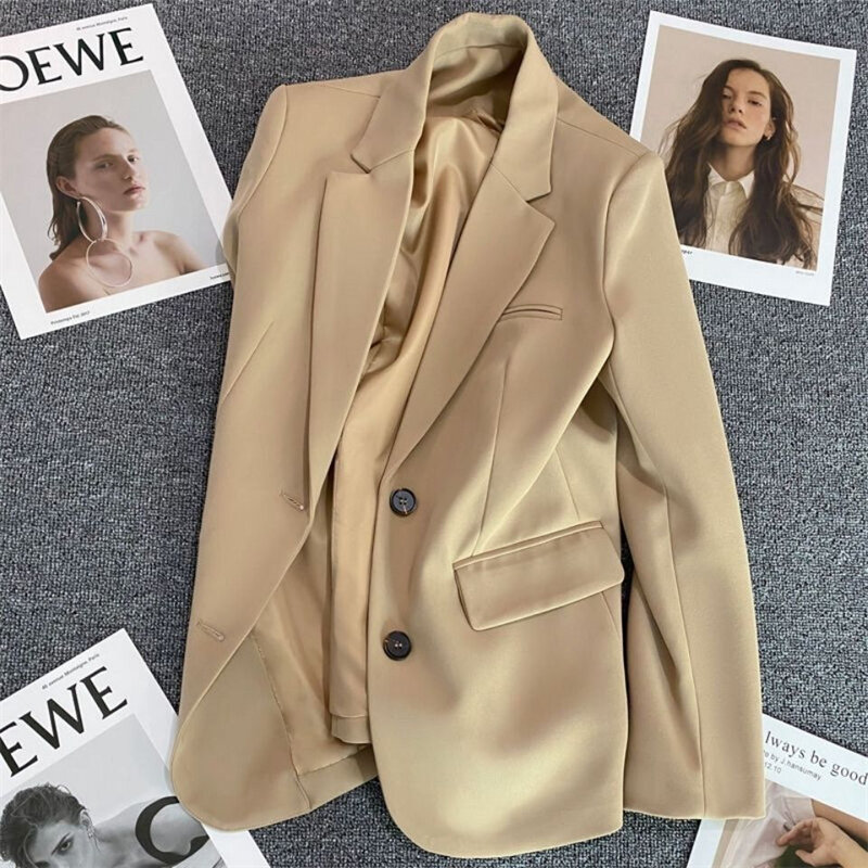 Blazer casual solto feminino, jaqueta feminina versátil, casaco pequeno, estilo confortável, nova moda, primavera e outono, 2023