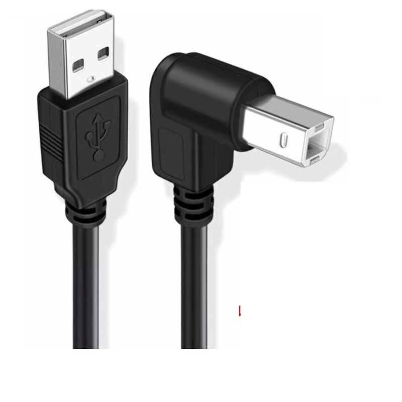 Type A Male to Type B Male 90 degree Up & Down & Left & Right Angled USB 2.0 Printer Scanner Cable 30cm 50cm 1m 150cm 1ft 5 feet