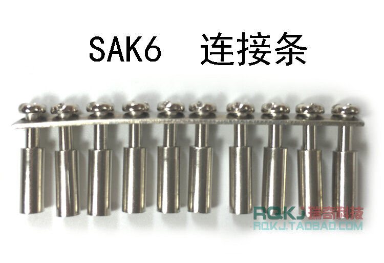Barra de conexión de 10 piezas SAK6Q10, barra de conexión central, barra de cortocircuito, utilizada junto con SAK6
