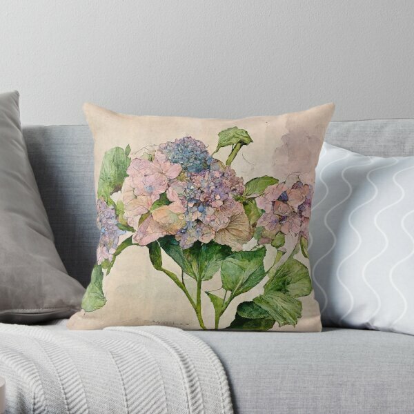 Mom Is Hydrangea  Printing Throw Pillow Cover Fashion Hotel Square Sofa Cushion Throw Decor Waist Pillows not include One Side