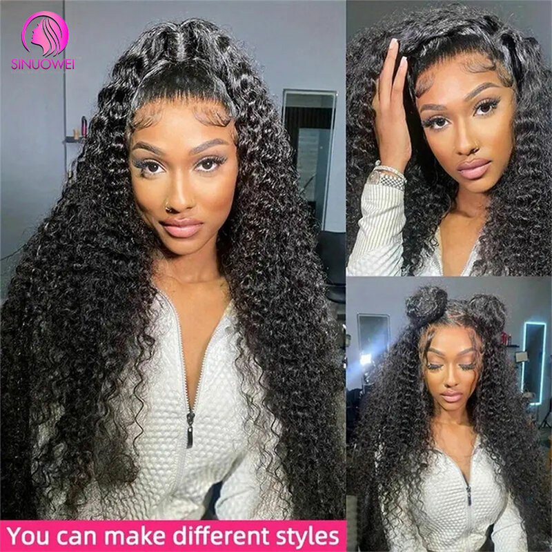 Water Wave 5x5 Closure Wig 220% Human Hair Pre Plucked Transparent Lace Frontal Wig 13x4 Lace Frontal Human Hair Wig For Womenn