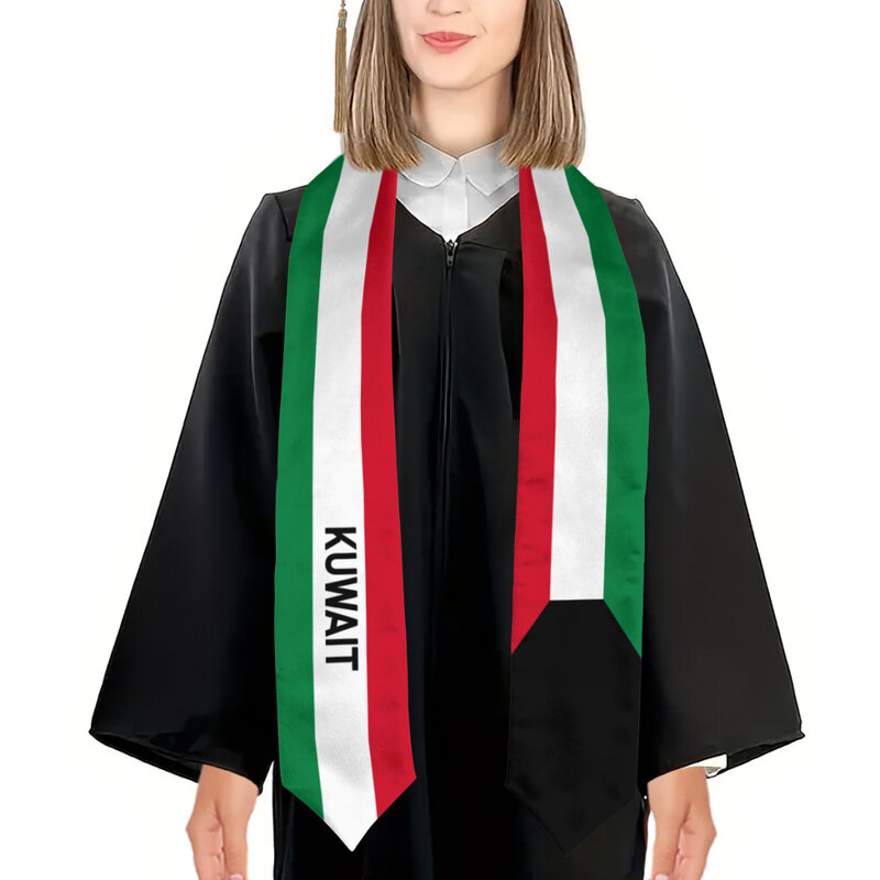 더 많은 디자인 졸업 숄, 쿠웨이트 국기 및 미국 국기 훔친 새시, 유학생 탑승 명예 연구