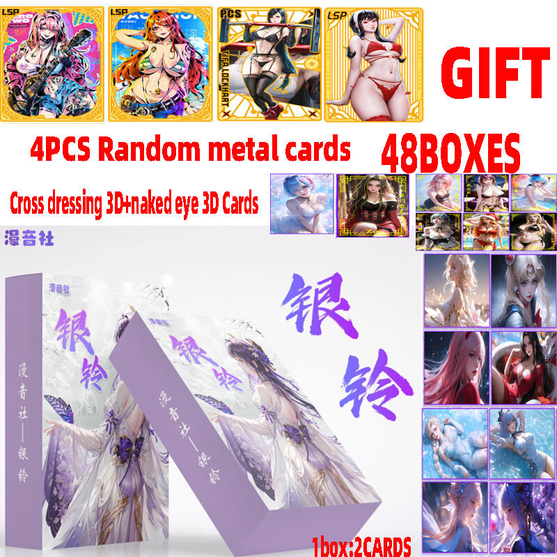 2024Wholesale Original Case 48boxes  Goddess Story Cards Manyin Society - Silver Bell 2 Bullet Girl Party  Booster Box Gift