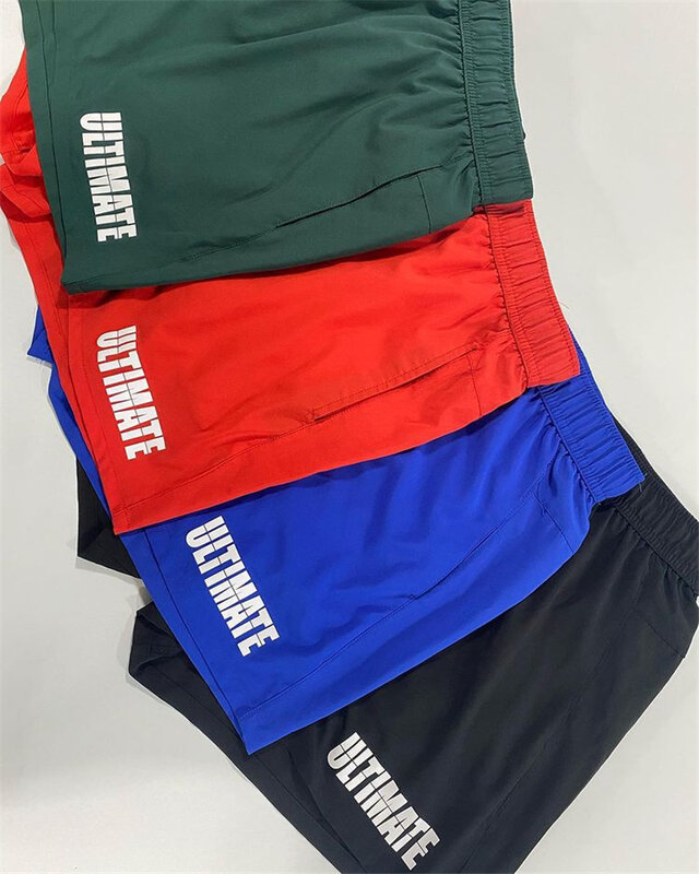 Summer Sports Quick Dried 3/4 Shorts, Men's Elastic Tie Gym, Fitness Muscle, Trendy Brand Training Hot Pants