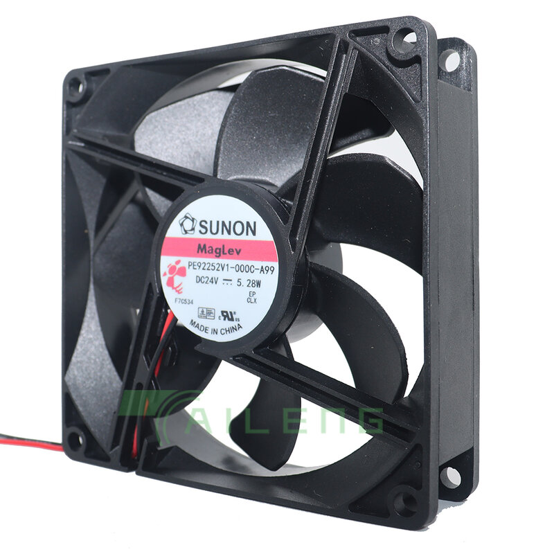Новый семейный Вентилятор охлаждения сервера, постоянный ток 24 В, 5,28 Вт, 92 мм, 92*92*25 мм, 2 провода
