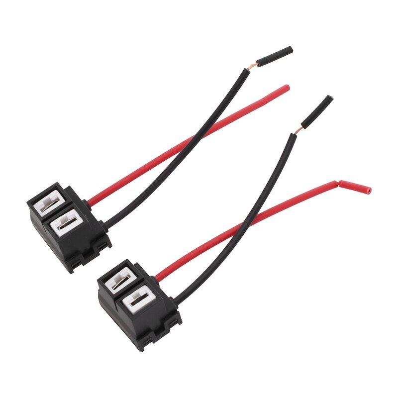 2 buah soket Harness colokan kabel konektor kawat otomatis mobil untuk lampu depan LED H7 tahan korosi, tahan aus, dan tidak berubah bentuk
