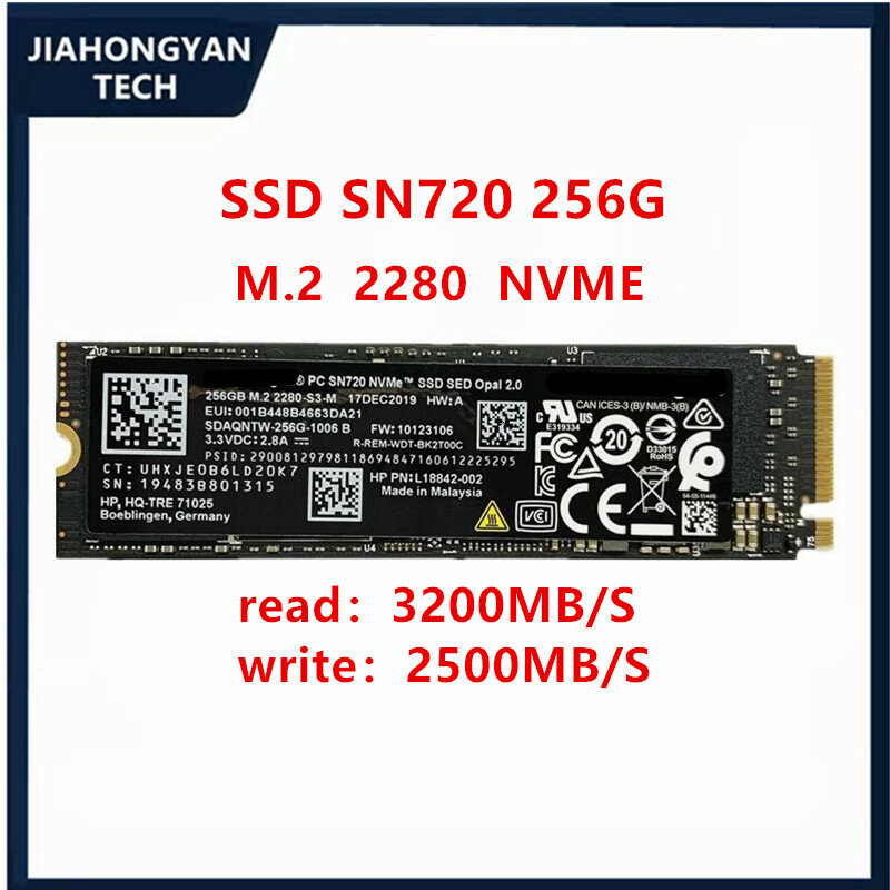 SSD d'origine pour WD SN720, 256G, 1 To, M.2, PCIE, NVcloser, 2280, Nouveau