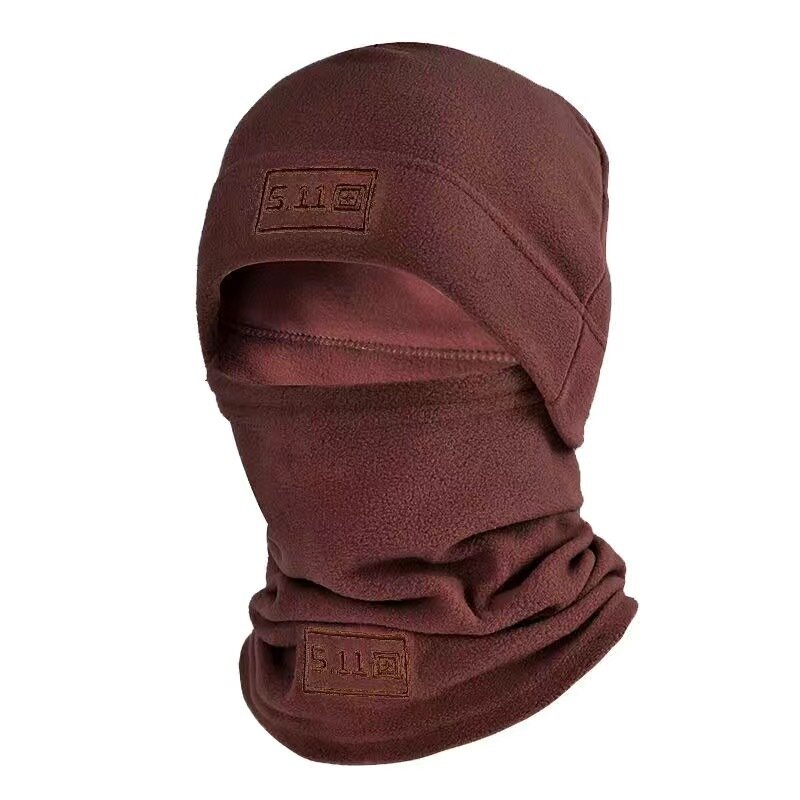 Skullies Beanies Fleece Hat&Scarf Set Thermal Head Cover Winter Warm Balaclava Face Mask Sports Cycling Bonnet Neck Protector