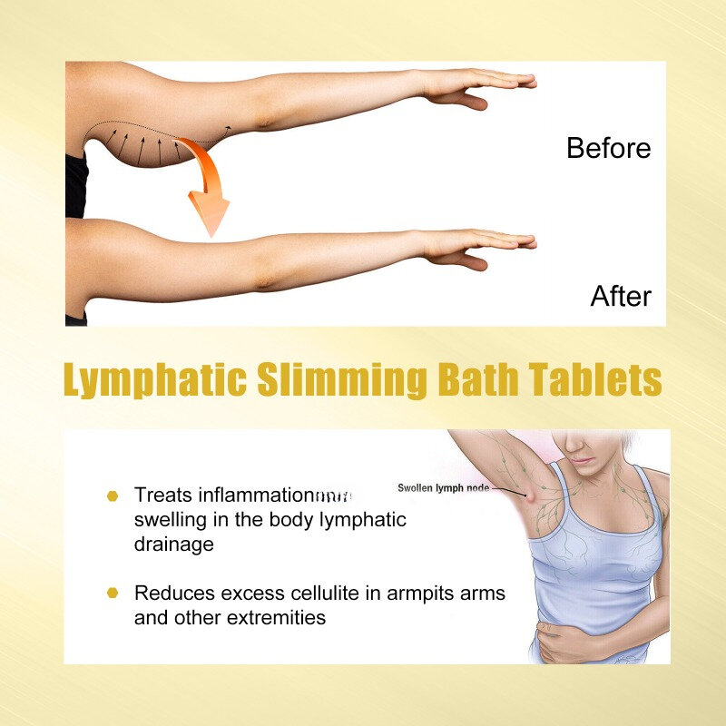 Lymphatische Körperform ung Bade tabletten reparieren Lymph schwellung Tiefen reinigung straffende Haut schlanke Daunen Dusch dampfer Frauen abnehmen