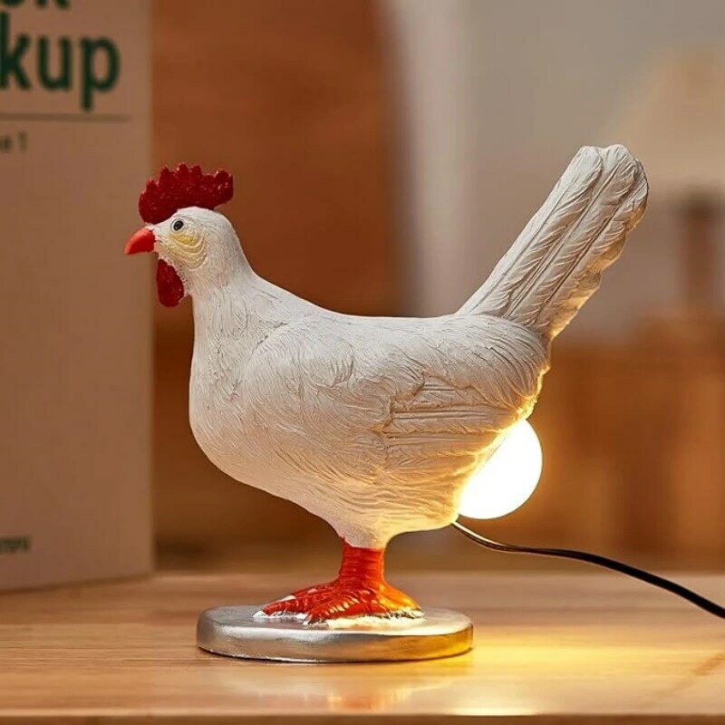 Decorativo Simulado Animal Night Lights, Engraçado Páscoa Home Decor, Festa Carnaval Chicken Lamp, Chick Night Light Ornamentos