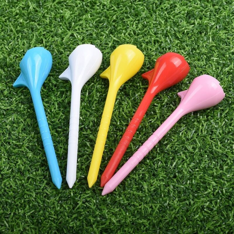 Solid Color 10° Golf Tees 83mm Plastic Golf Longer Drives Professional Reduces Friction Golf Ball Holder Golf Swing Exercises
