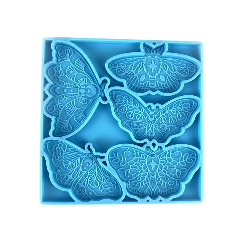 Diy cristal epóxi molde silicone para pingente forma borboleta espelho artesanato molde silicone jóias fazendo ferramenta