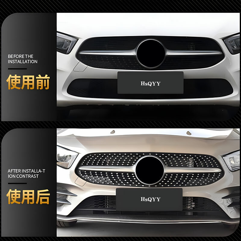 For Mercedes Benz A GLA CLA Class W177 W176 H247 C117 C118 Car Air Intake Grille Decoration Sequin Starry Sky Net Trim Sequins