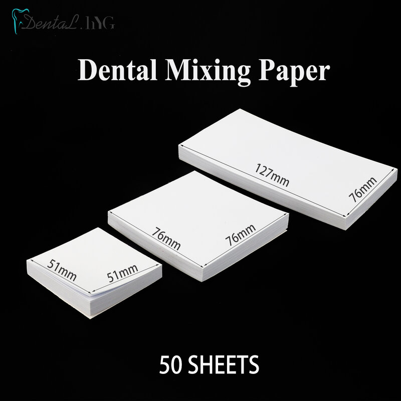 50 stücke zahn ärztliche Einweg-Misch papier Zahnmedizin Werkzeuge Zement Pulver Pad Papier Prothese Labor Werkzeug Material