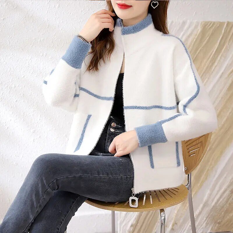 Jaket wanita Korea, jaket hangat kasual atasan komuter ukuran besar baru musim dingin 2023