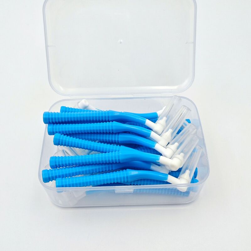 Cepillo de dientes Interdental tipo L, intercambiable, posterior, interdental, 20 piezas