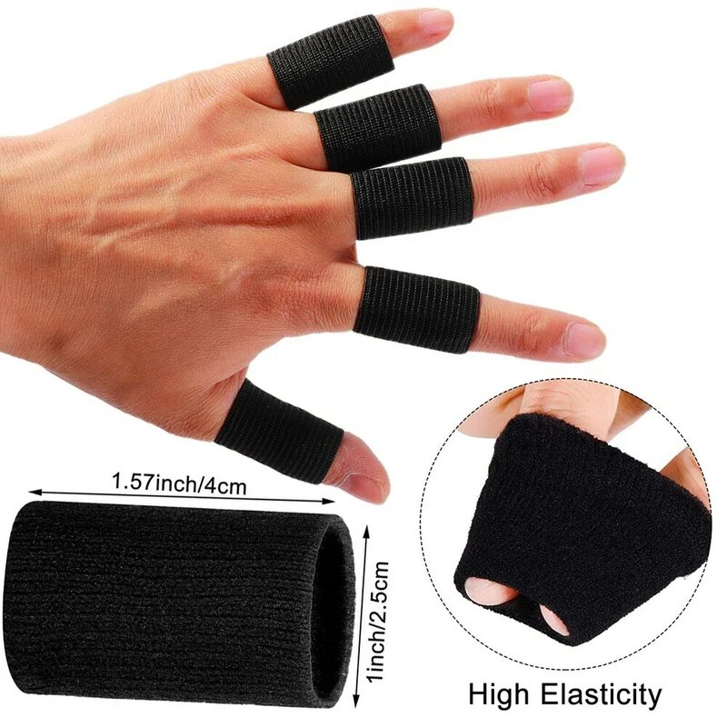 Protector de dedo para artritis, 10 piezas, soporte elástico para dedo pulgar, para Fitness, deporte, baloncesto, gimnasio