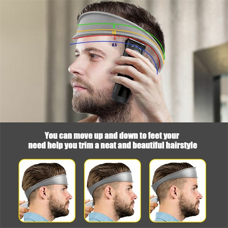 Portable Headband DIY Silicone Salon Hair Styling Hair Trimming Guide Home Hair Trimming Neckline Shaving Template