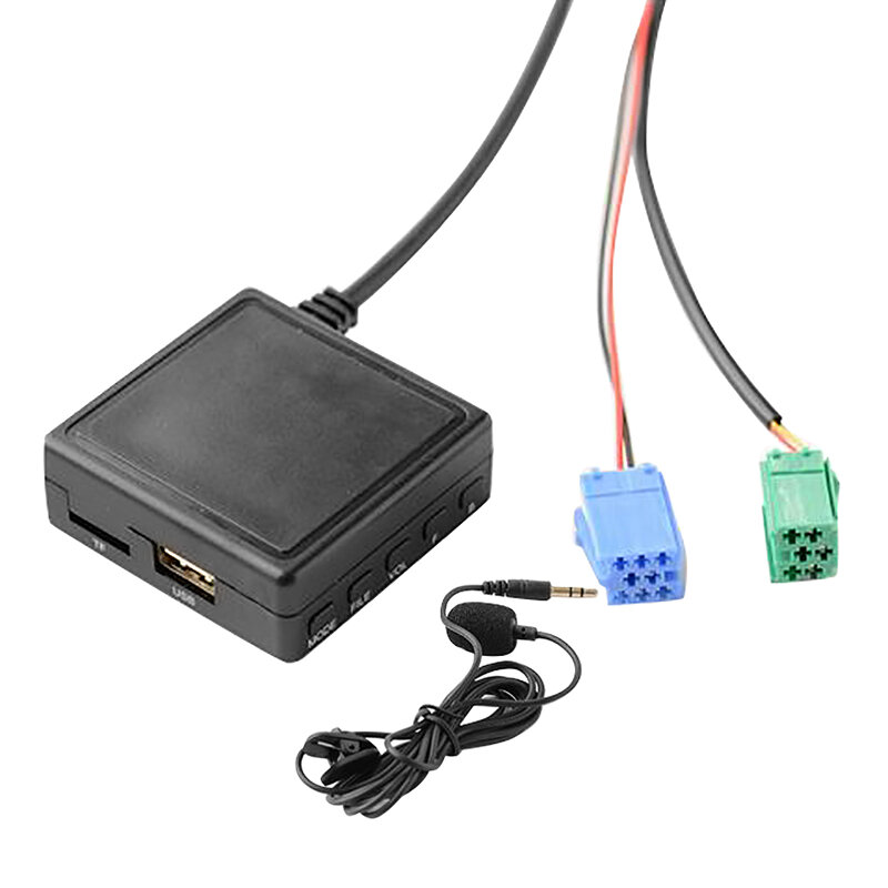 차량용 블루투스 모듈, AUX TF USB 어댑터, 무선 라디오 플레이어, 스테레오 오디오 모듈, 르노 2005-2011 용, 6 핀