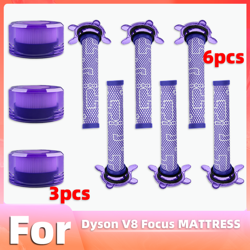 Für den Staubsauger Dyson V8 FOCUS MATTRESS Ersatzteile Vorfilter Vorgefüllte Filter Zubehör