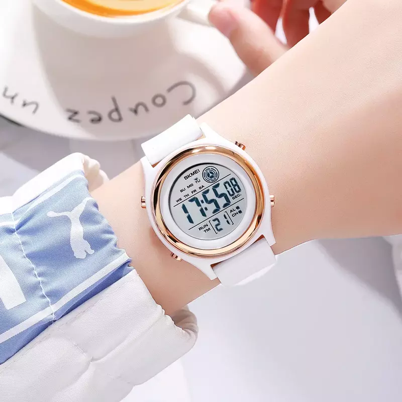 SKMEI 2094 충격 방지 백라이트 디스플레이, 카운트다운 디지털 시계, 여성용 스톱워치, 레이디 손목시계, 50M 방수