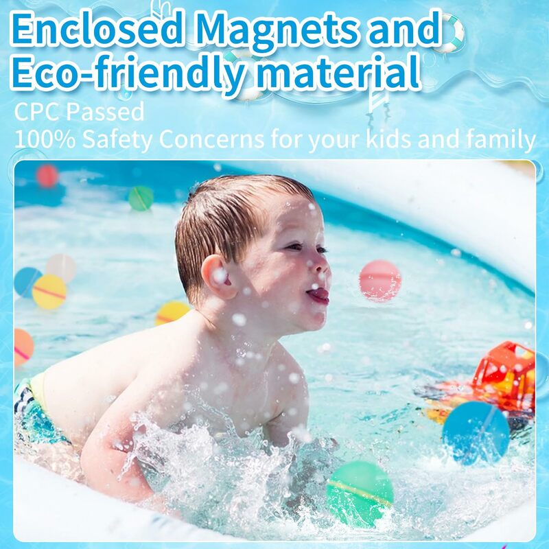 Palloncini d'acqua riutilizzabili palloncini d'acqua magnetici a riempimento rapido palloncini d'acqua autosigillanti ricaricabili per la piscina dei bambini