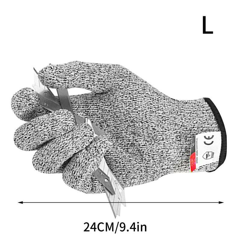 ระดับ5ถุงมือป้องกันถุงมือตัดความแข็งแรงสูงอุตสาหกรรมครัวสวน Anti-Scratch Anti-Cut ตัดกระจก