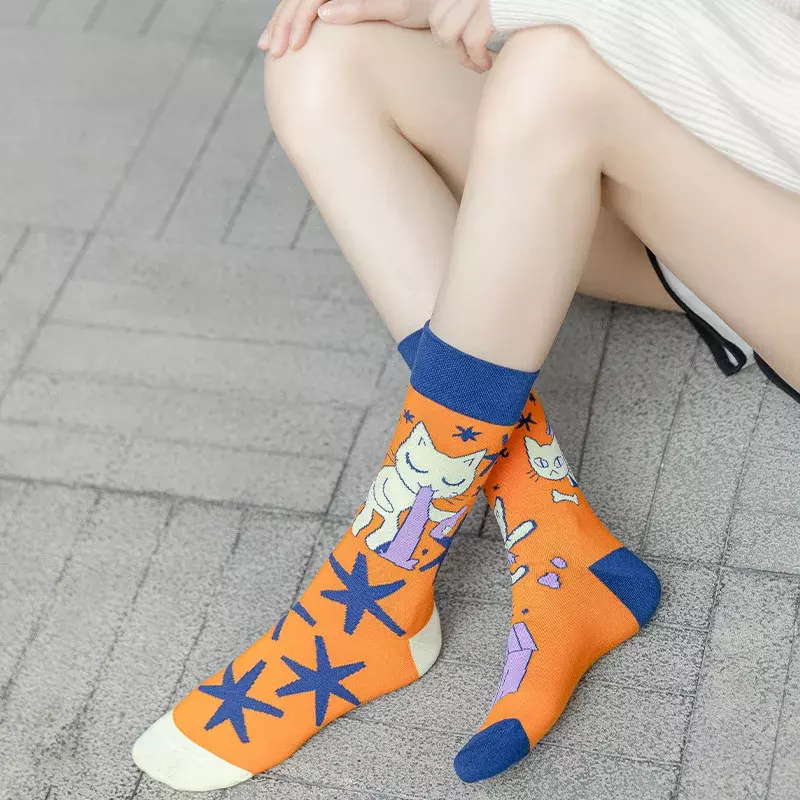 Original internet celebrity ins mandarin duck socks, versatile mid tube fun cute fashionable and personalized animal  girl socks