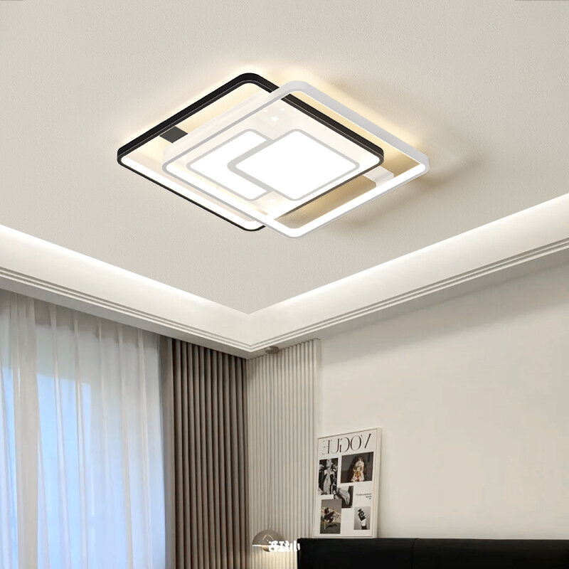 โคมไฟหลักในห้องนั่งเล่นไฟ LED ติดเพดานแบบนอร์ดิกหรูหราทันสมัยโคมระย้าสีขาวสำหรับห้องนอนรอง