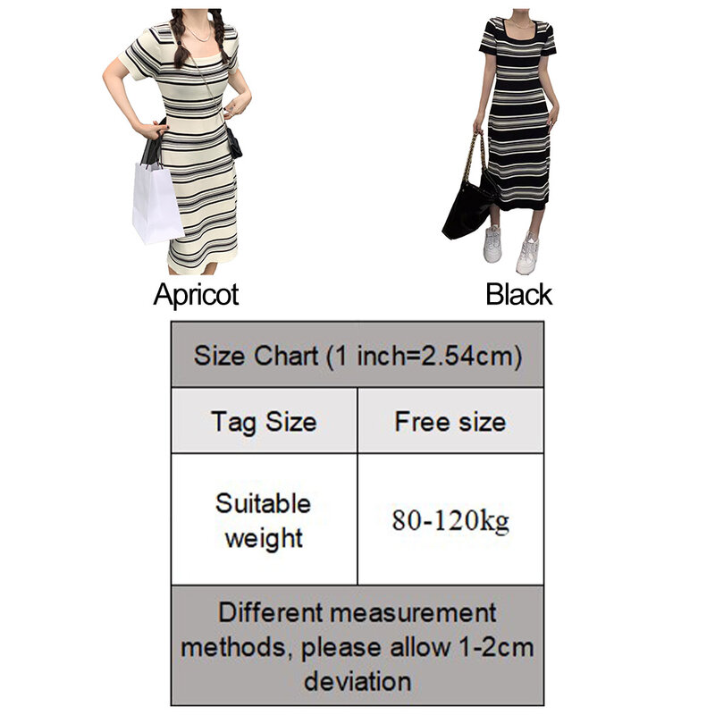 Comfy Fashion Hot New Stylish Dress Casual Elegant Female Knitted Long Round Neck Short-Sleeved Skirt To Ankle