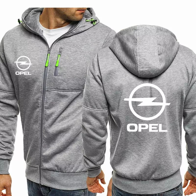 2023 New Spring Autumn Opel Hoodied Men's Fashion Long Sleeve Zipper Cotton Hip-Hop Harajuku Hoody Casual Jacket