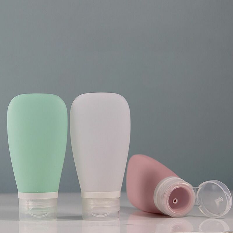 Silicone Travel Toiletry Bottles Refillable 30/60/90ml Squeeze Tube Empty Bottle Leakproof Shampoo Container