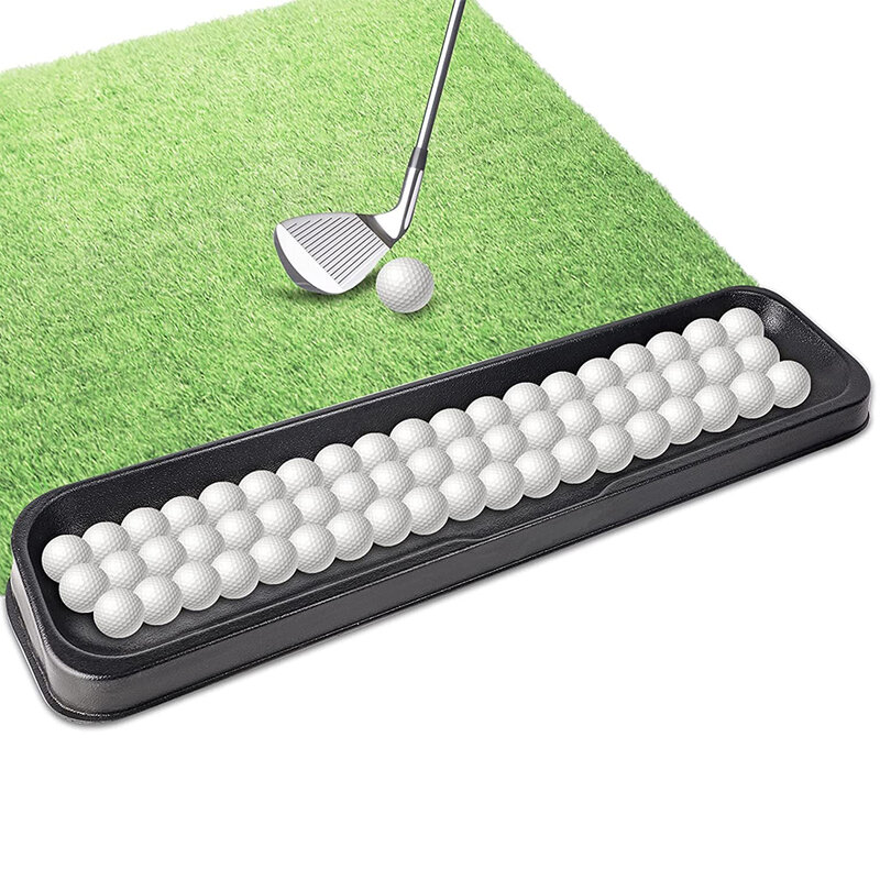 ゴルフボールトレイ、耐久性のあるストリップゴルフボール容器トレイは50のゴルフボール屋外屋内ゴルフ用品練習アクセサリーを保持します