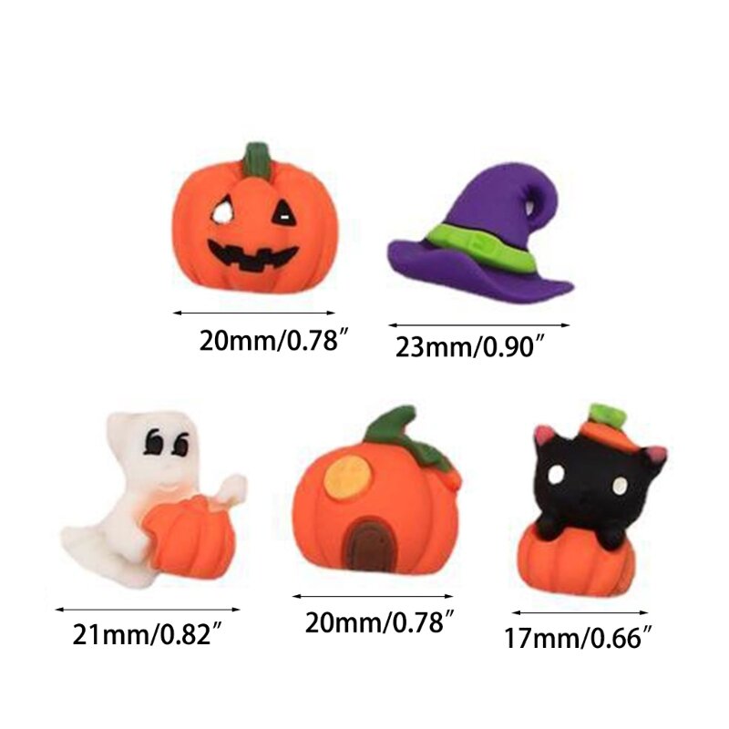30Pcs Cartoon Resin Pushpins Halloween Decorative Push Pins Photo File Thumbtack for Photo Wall Decor Bulletin Boards