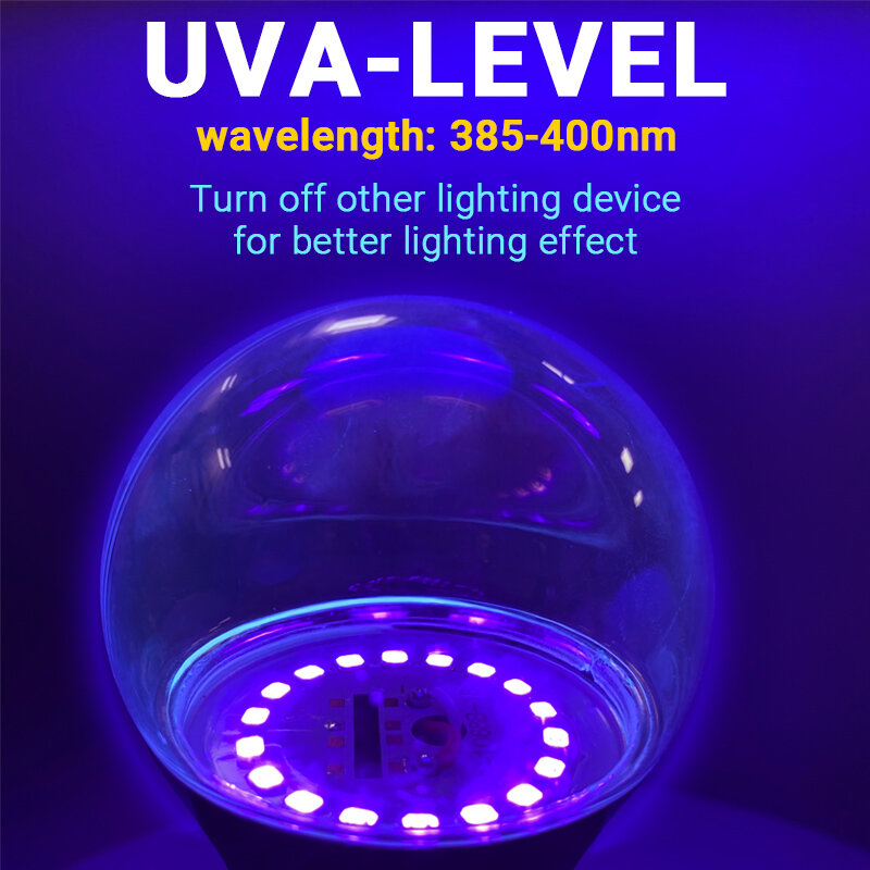 Bombilla LED UV E27 de 12W, luces negras y púrpuras que brillan en la oscuridad, decoración de fiesta de Halloween, lámpara de luz fluorescente AC 85-265V