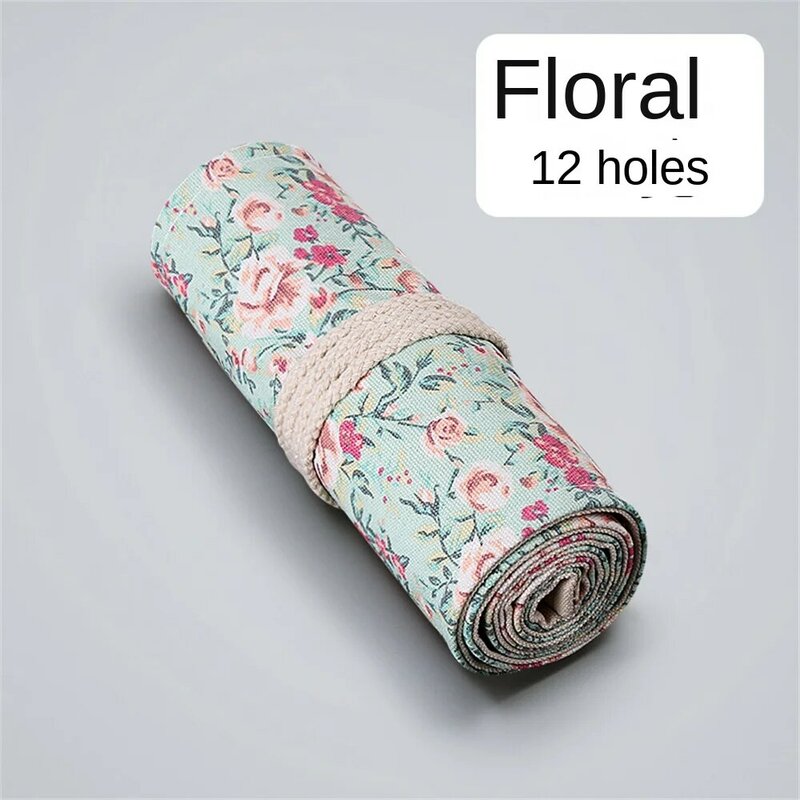 Storage Bag Canvas Bold Binding Rope Bundle Strong Easy Access Not Easy To Loose Pencil Case Stationery Storage Fresh And Simple