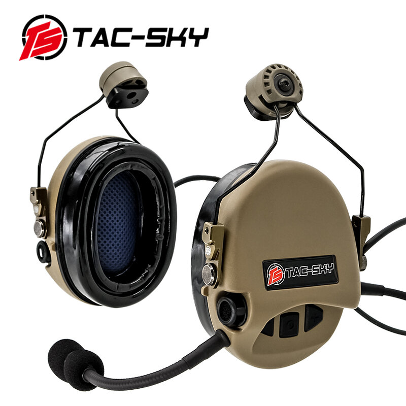TS TAC-SKY ARC Track Tactical Helmet Mount Noise Cancelling Pickup SORDIN Hunting Shooting Silicone Earmuffs Headphones DE