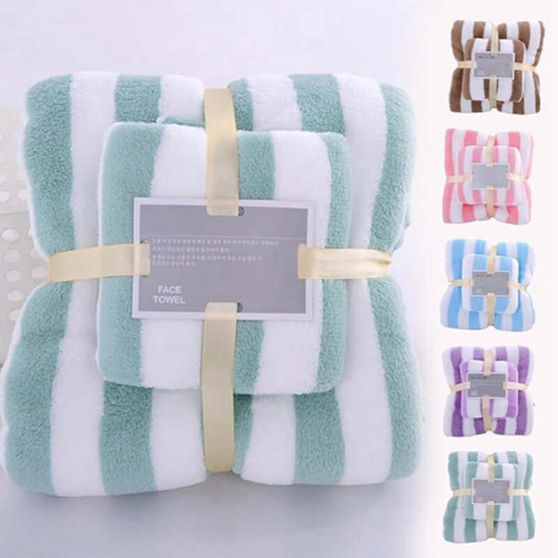 Набор быстросохнущих банных полотенец, мягкие абсорбирующие Банные полотенца из кораллового бархата для лица взрослых