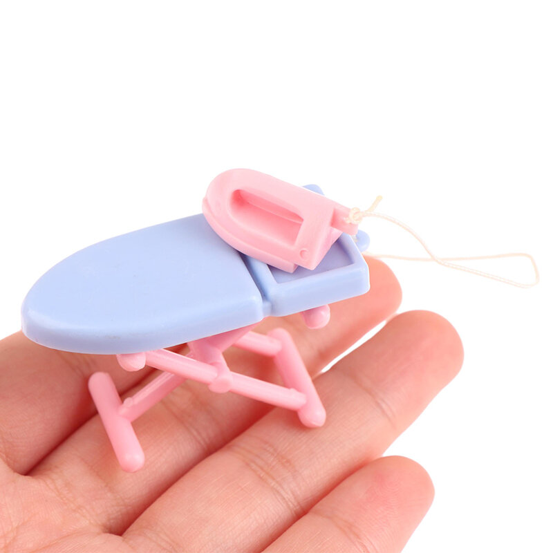 1Pc Dollhouse Miniature Ironing Board Machine Furniture Model Sewing Life Scene For Doll House Decor Kids Pretend Play Toys