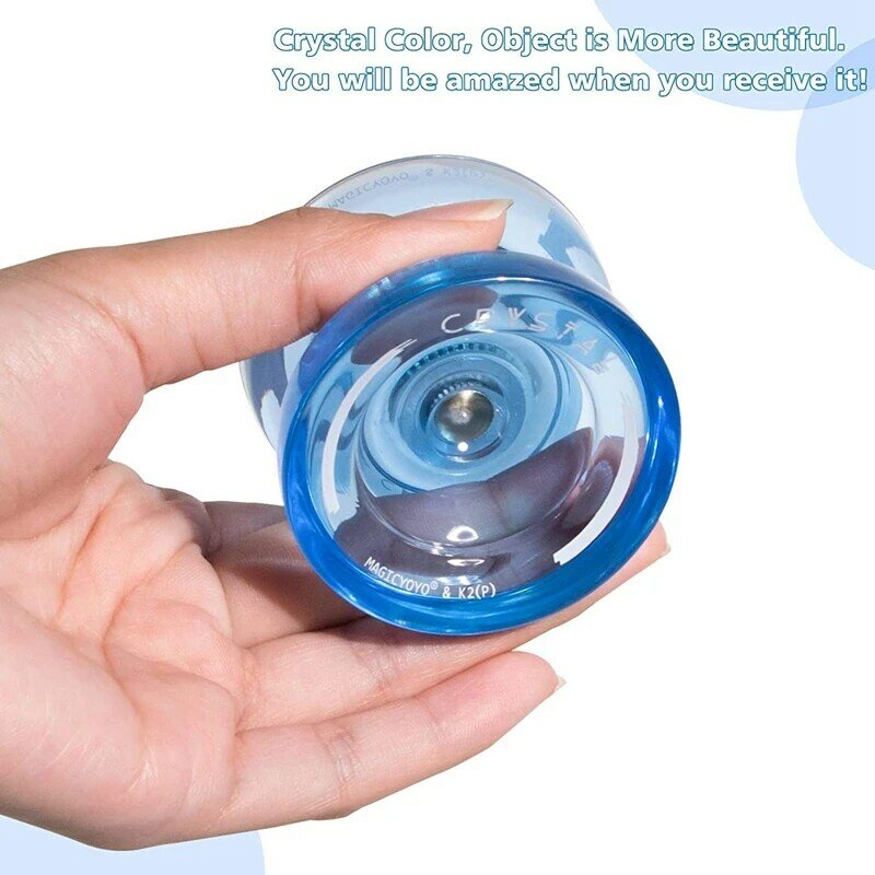 K2 Plus Crystal reactive Magic Yoyo, Yo-Yo a doppio scopo con cuscinetto non reattivo di ricambio per intermedio