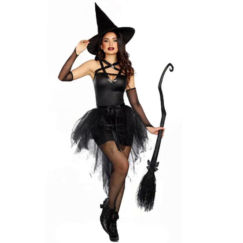 Halloween Sexy Witch Costumes para Mulheres, Vestido Extravagante, Rainha, Festa de Carnaval, Cosplay, Adulto