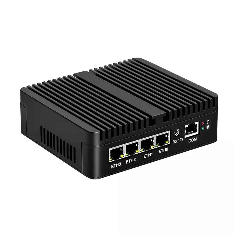 Upgrade Chassis Micro Firewall Appliance 4 Inter i226-V 2.5Gbe LAN Fanless Mini PC N100 N6000 N5105 Quad Core AES-NI Router VPN
