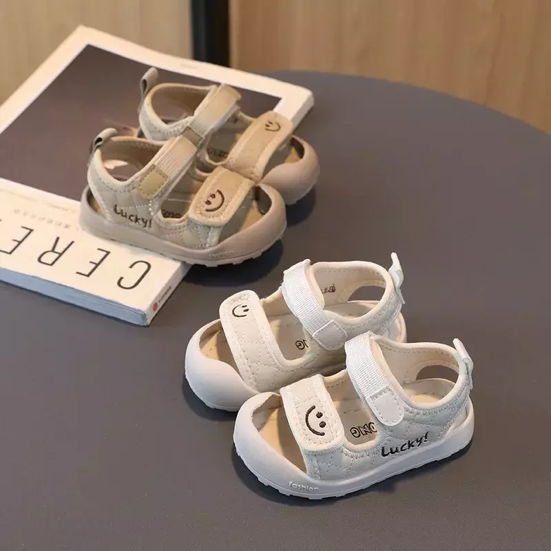 Sandales souples et flexibles pour bébé garçon et fille de 0 à 3 ans, chaussures d'extérieur pour nouveau-né, premiers pas, été 2024