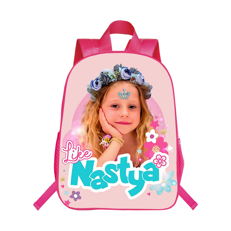 Водонепроницаемый рюкзак для девочек, вместительные розовые школьные ранцы с принтом Nastya, легкие женские дорожные сумки для книг, 16 дюймов