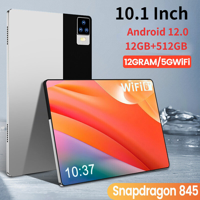 2024 New Global Version Android 12.0 12GB RAM 512GB ROM HD Screen Snapdragon 845 Tablet PC 5G Dual SIM Card WIFI Google Play