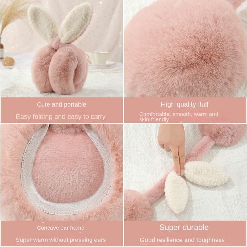 Cold Protection Fluffy Earmuffs Cute Foldable Plush Windproof Ear Cap Keep Warm Soft Ear Warmer